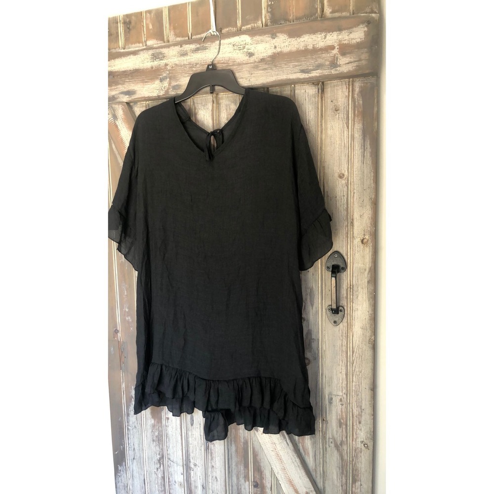 Basic Black beach cover up medium new basic oversize